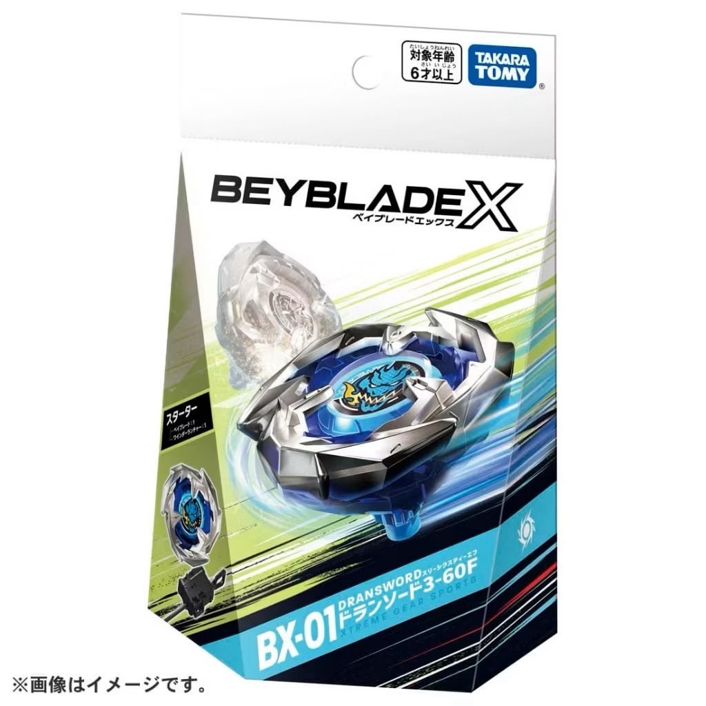 Takara Tomy Beyblade X BX-01 Starter DranSword 3-60F Attack Type FREE SHIPPING