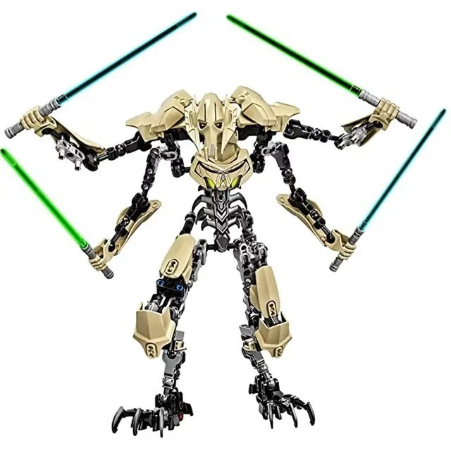 32 cm General Grievous Action Figure with Lightsaber – Buildable Block Toy Gift