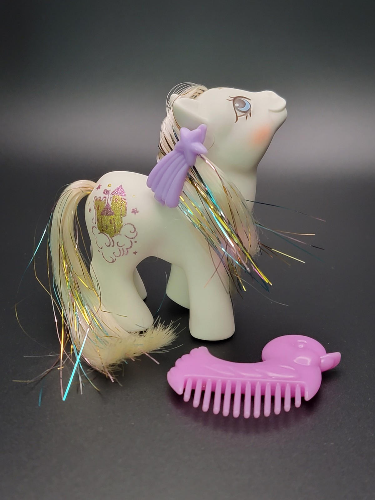 My Little Pony G1 Baby Princess Sparkle with RARE Light Purple Barrette Variant