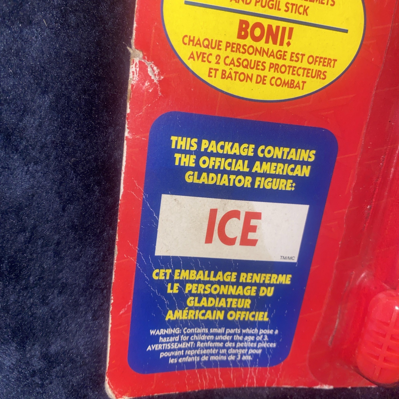 American Gladiators Action Figure ICE. NEW translations for English and French