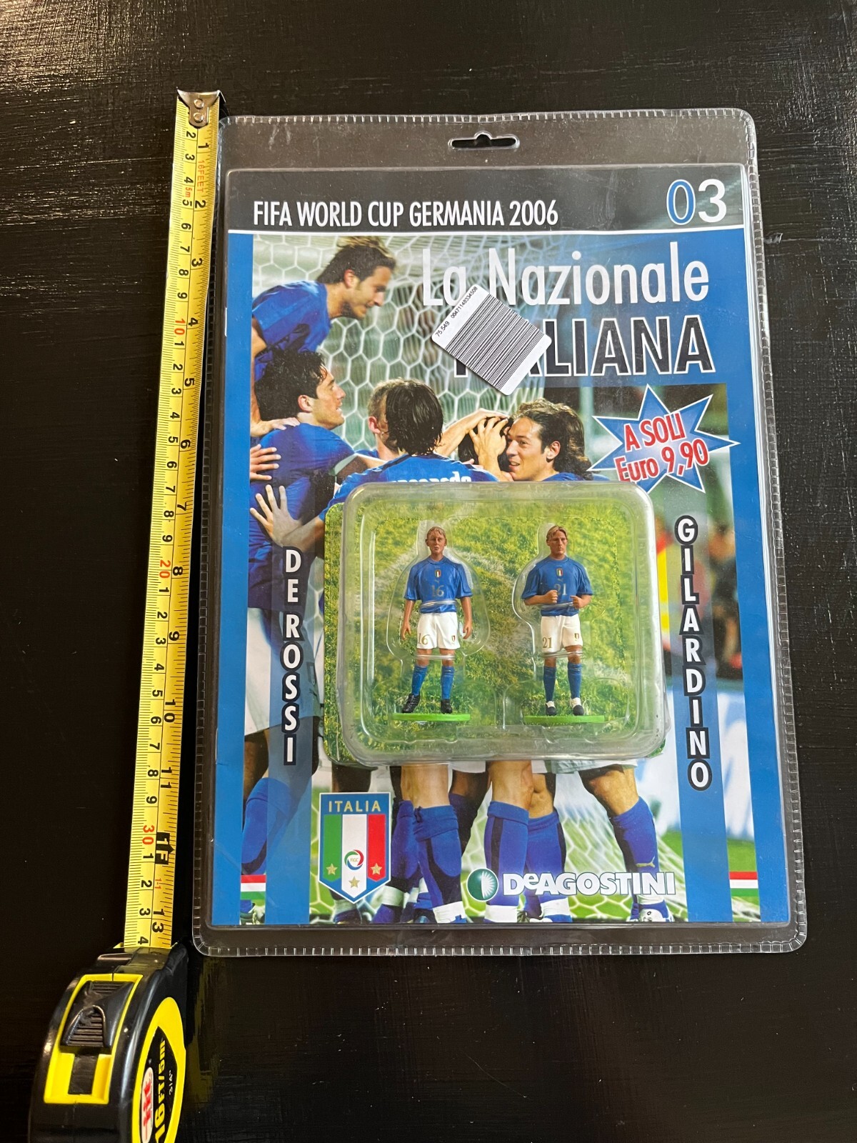 Italy Team Figures De Rossi Gilardino Soccer World Cup 2006 DeAgostino 2.5&Prime; tall