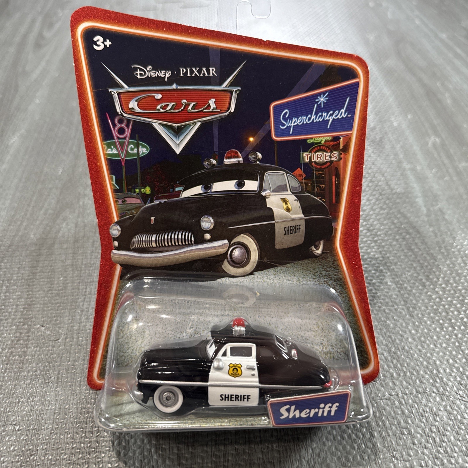 Disney Pixar Cars Sheriff Die Cast Police Black White