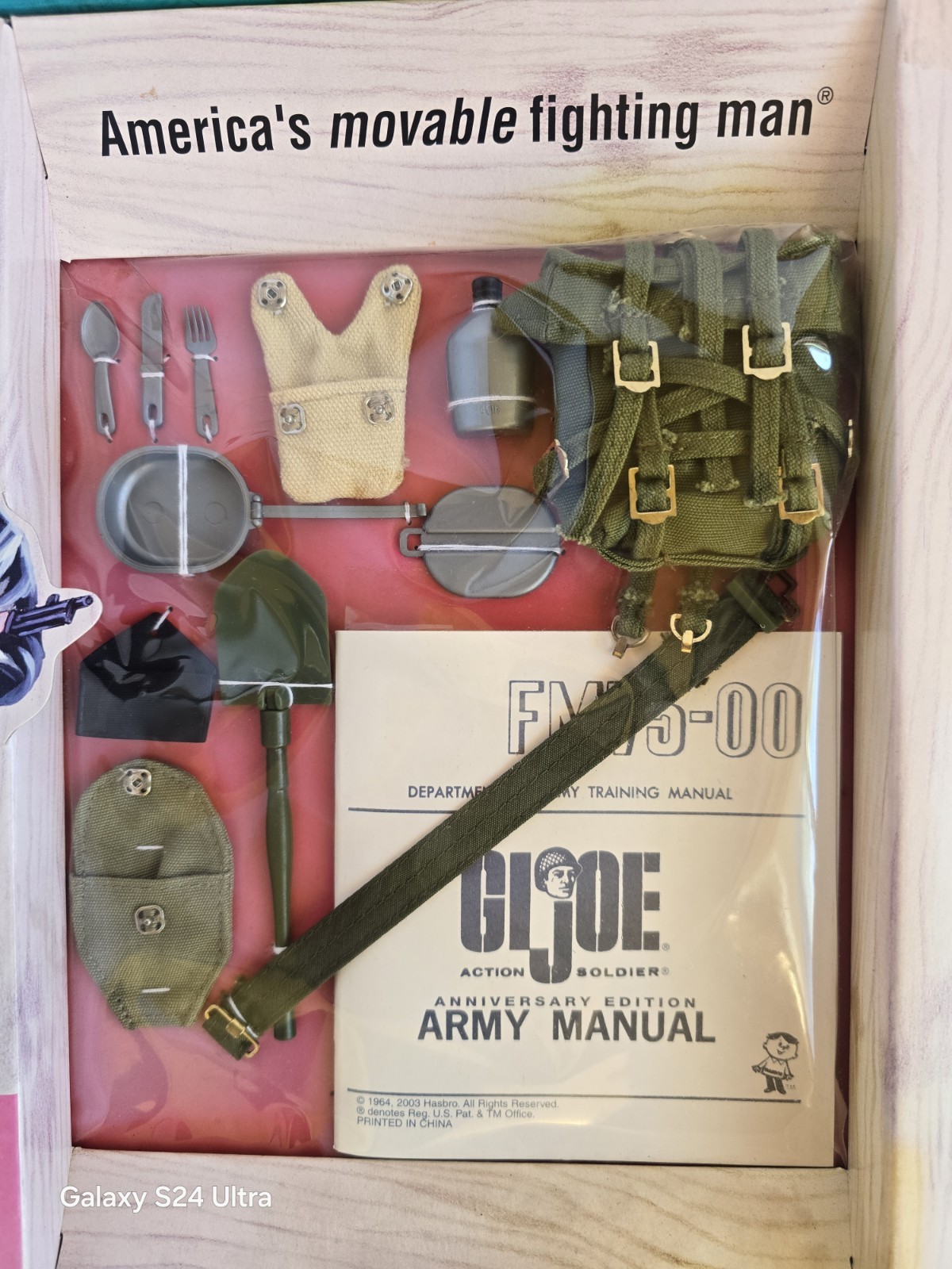 GI Joe Army Combat Field Pack Mess Kit Accessories Anniversary Edition No GI Joe