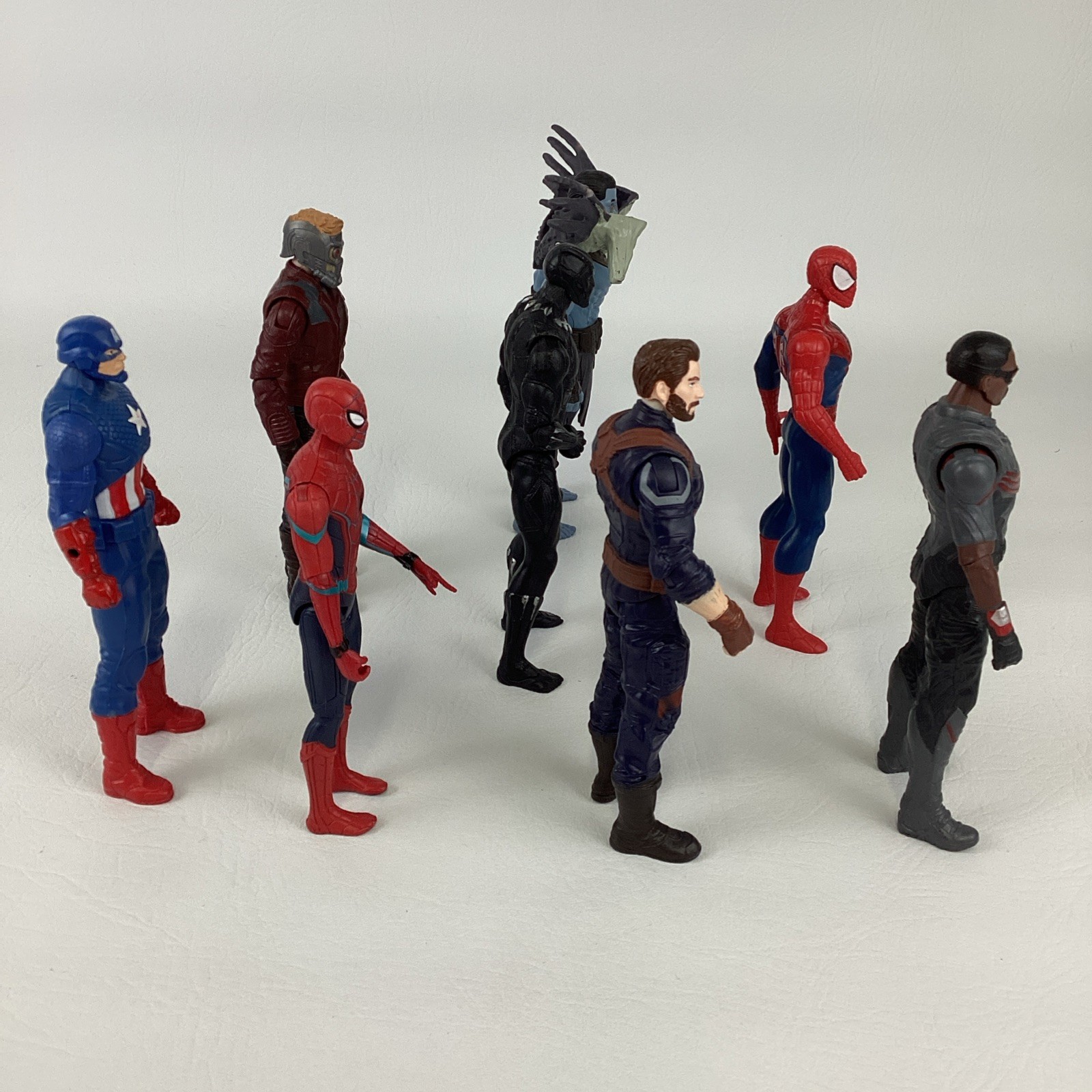 Marvel Avengers 6&Prime; Action Figure Bundle 8pc Lot Spider-Man Black Panther Falcon