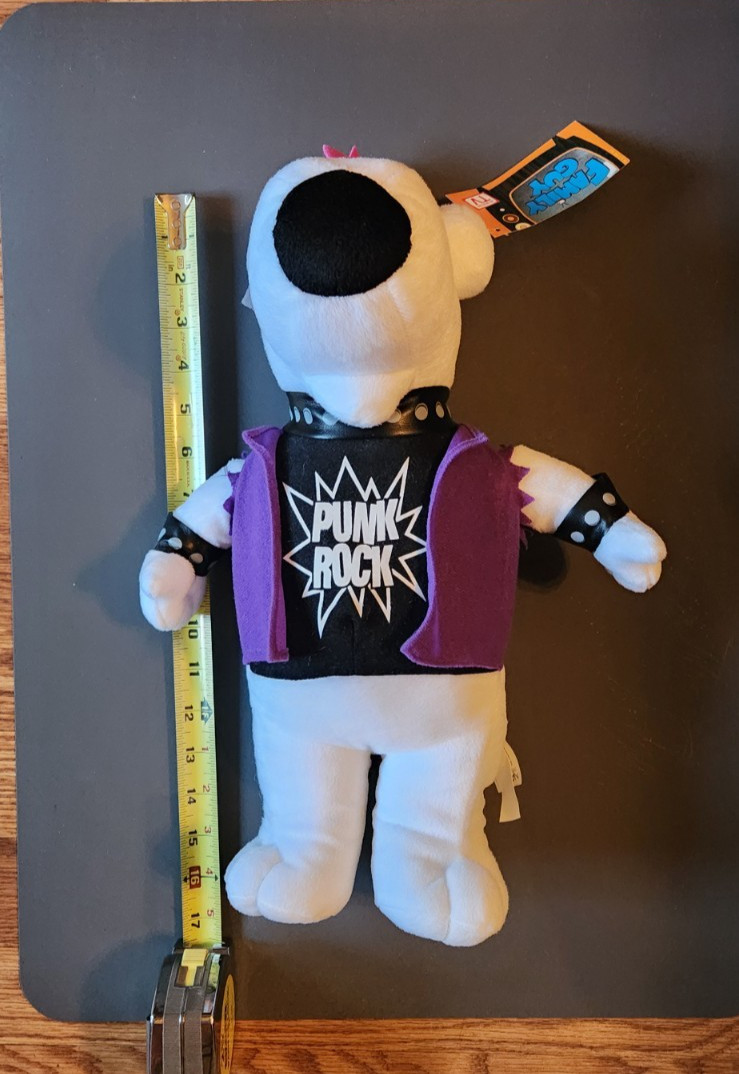 Nanco 16 inch Family Guy Brian Griffin in Punk Rock Clothes- Plush Toy