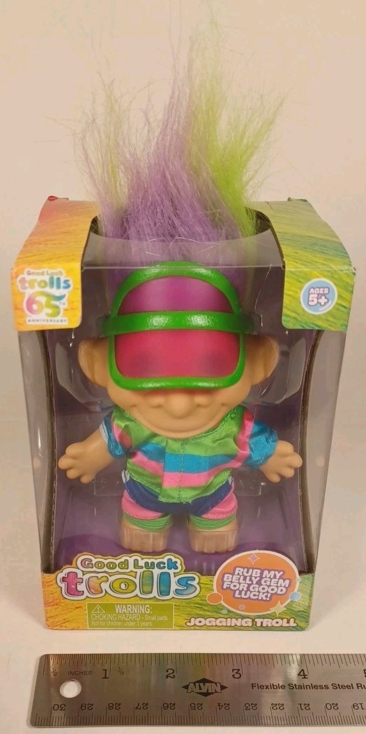Treasure Trolls Good Luck Trolls Jogging Troll 65th Anniversary Belly Charm New