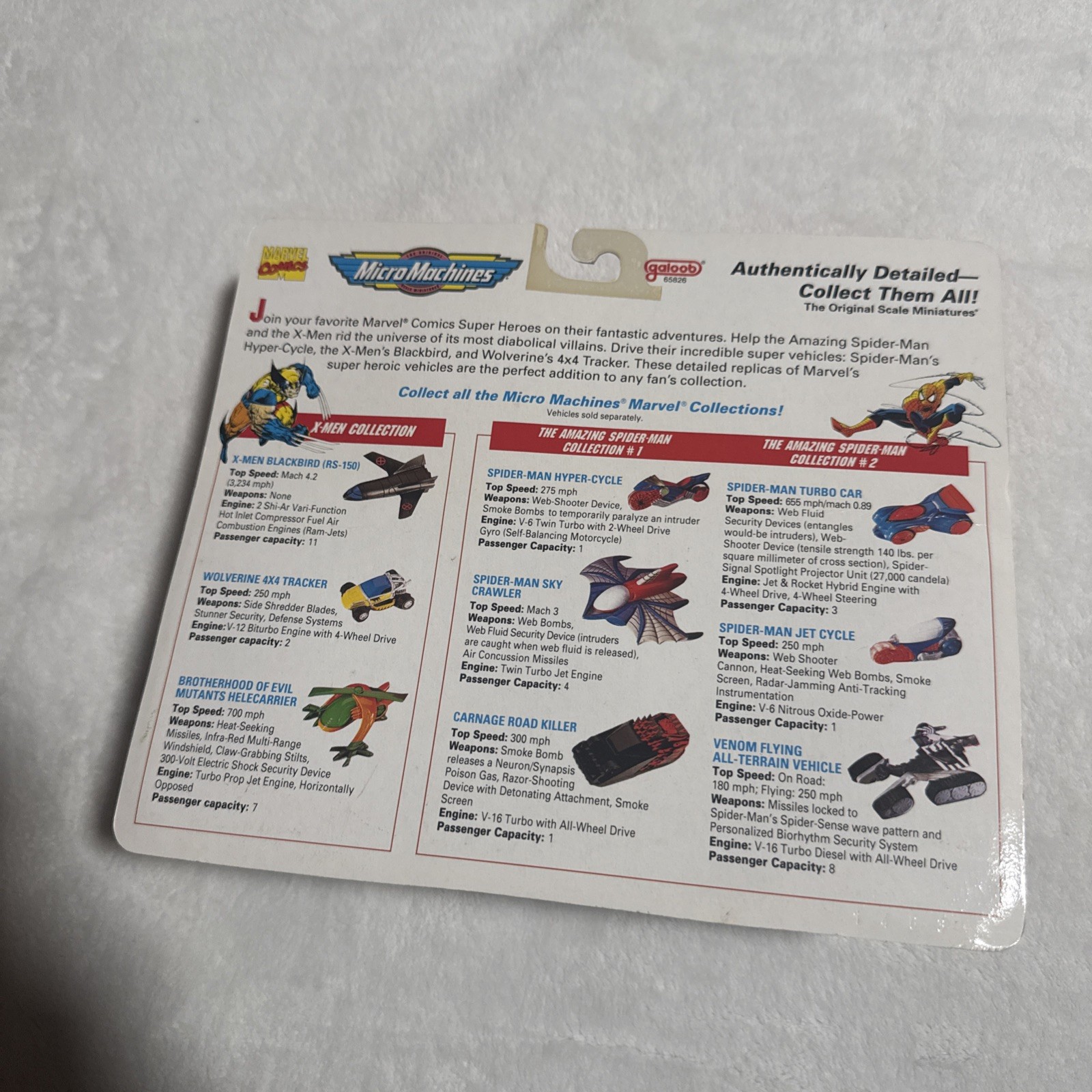 ✅ FACTORY SEALED: 1993 Micro Machines « Spider Man Collection #1 » Vintage Toys