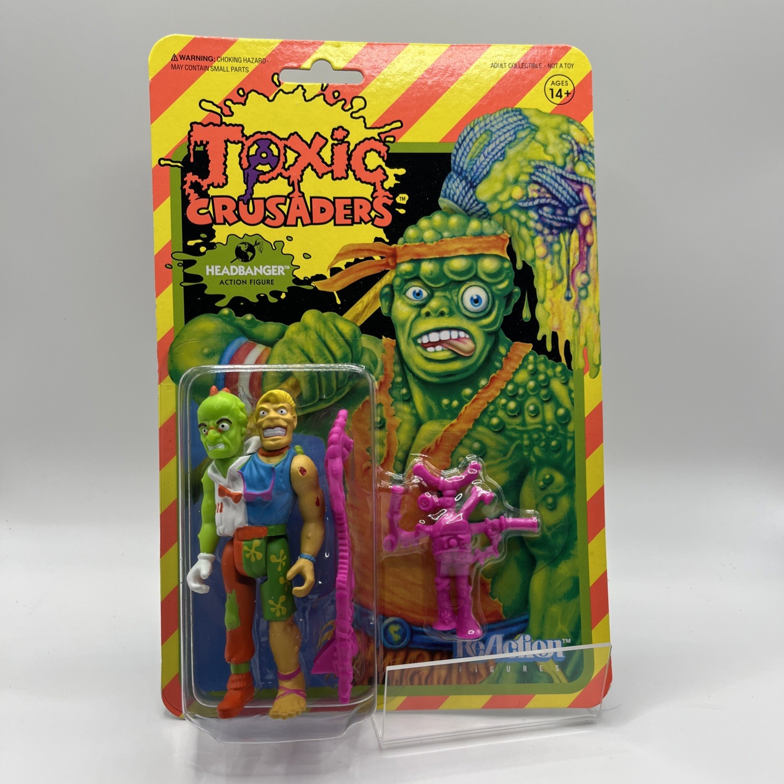 Toxic Crusaders Headbanger Reaction Action figure Super 7 NEW SEALED