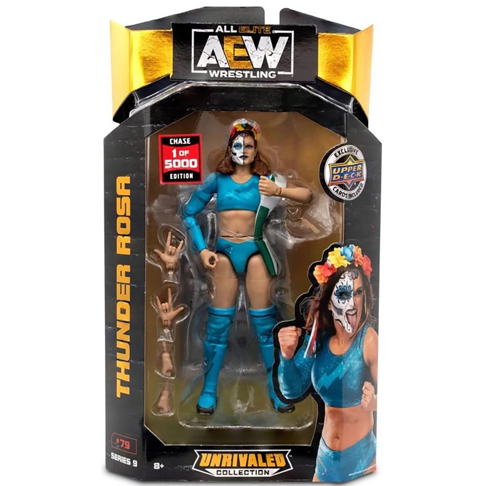 (Chase 1 of 5000) Thunder Rosa – AEW Unrivaled 9 Toy Wrestling Figure