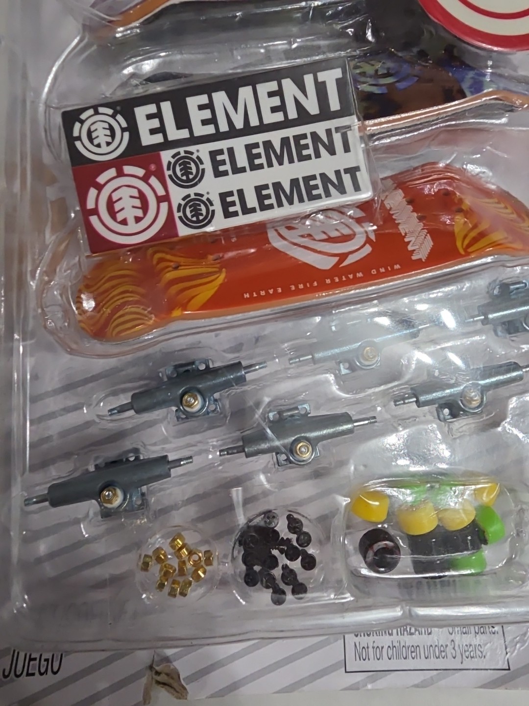 TECH DECK Fingerboard 4-Pack Element Skateboards w Entire Kit, Wheels, Tools +