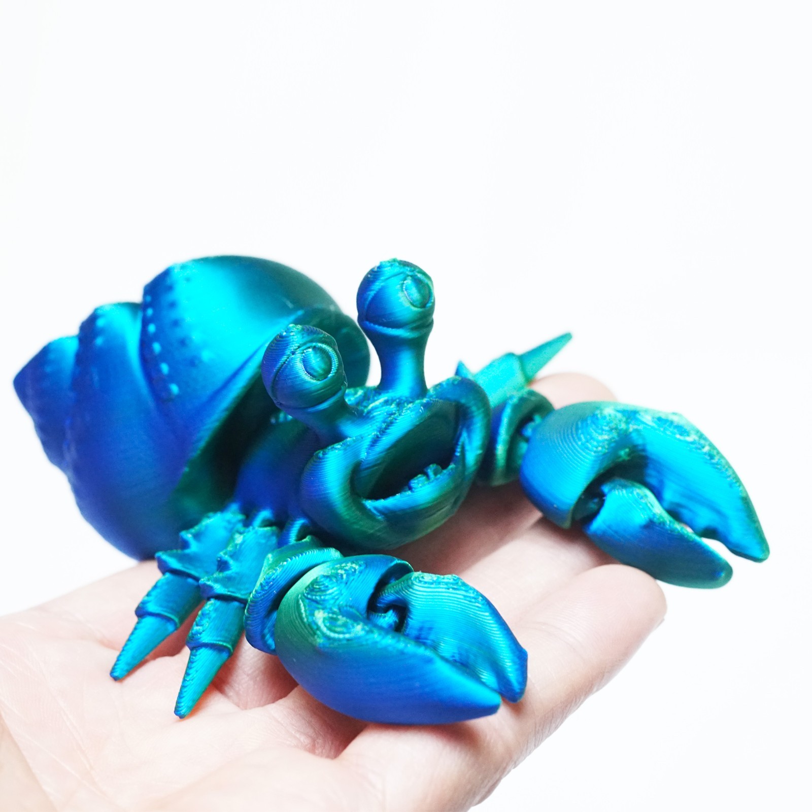 3D Printed Hermit Crab Model,Articulated Animals figure,Fidget Toys Home Decor