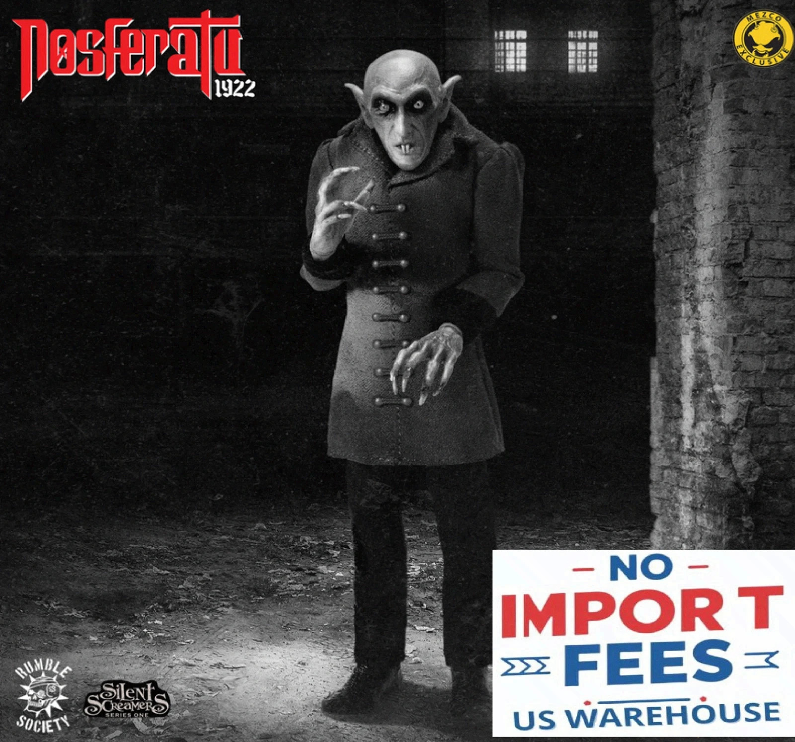 Mezco One:12 Collective Nosferatu 1922 Black & White Edition Figure Exclusive