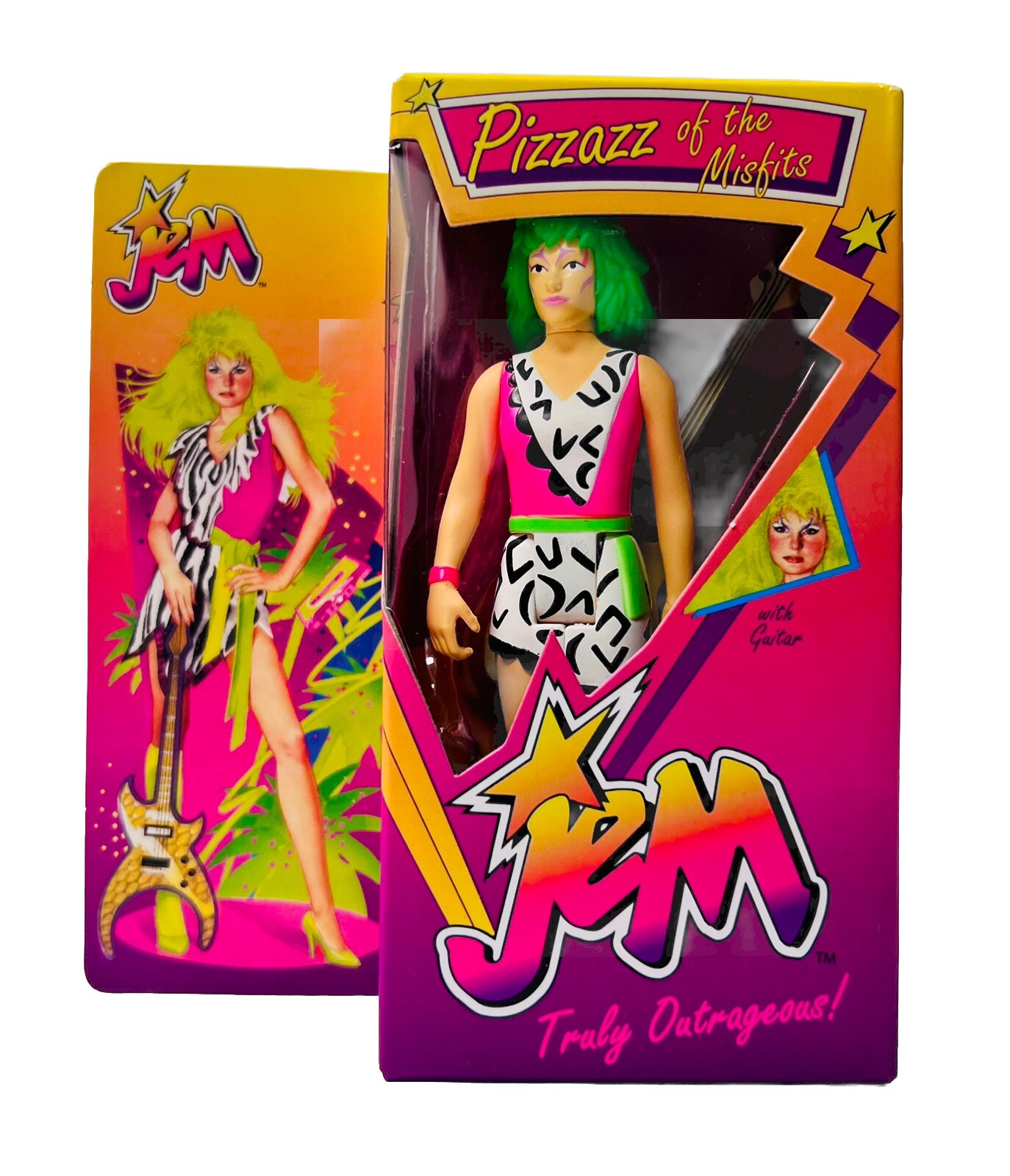 JEM PIZZAZZ OF THE MISFITS SDCC SUPER7 REACTION Action Figure NEW IN BOX Mint