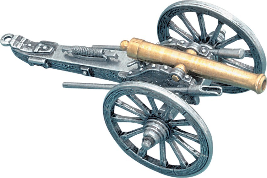Denix Miniature Mini Civil War Desk Cannon 7&Prime; Cast Metal and Brass FD422 422