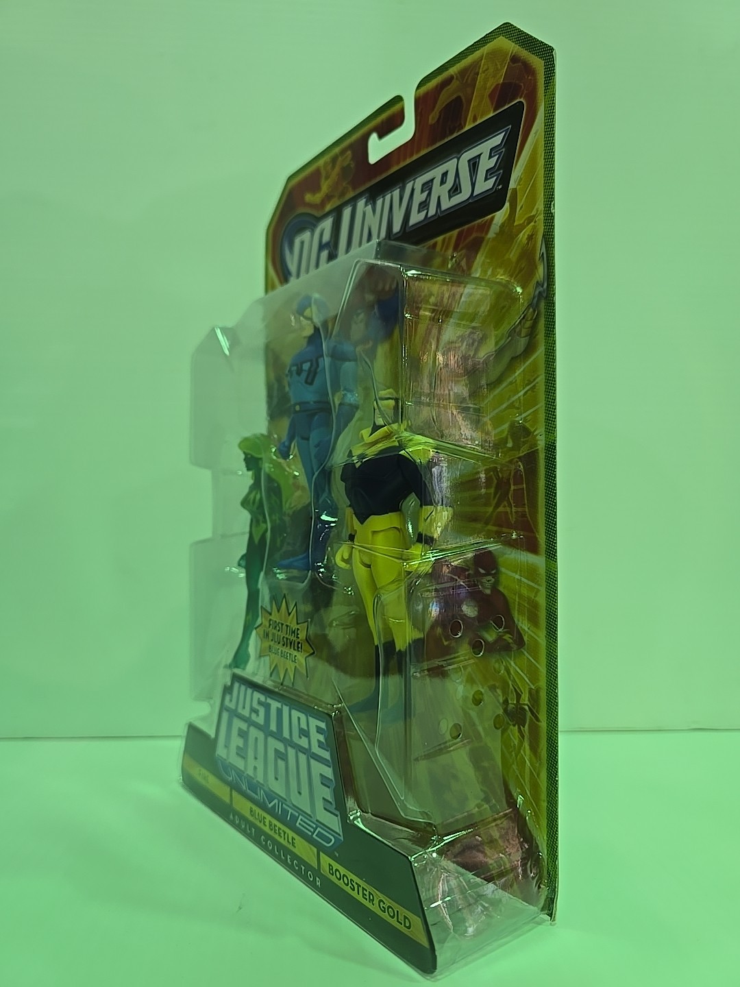 Justice League Unlimited FIRE, BLUE BEETLE, BOOSTER GOLD 3 Pack Figures Clean Bx