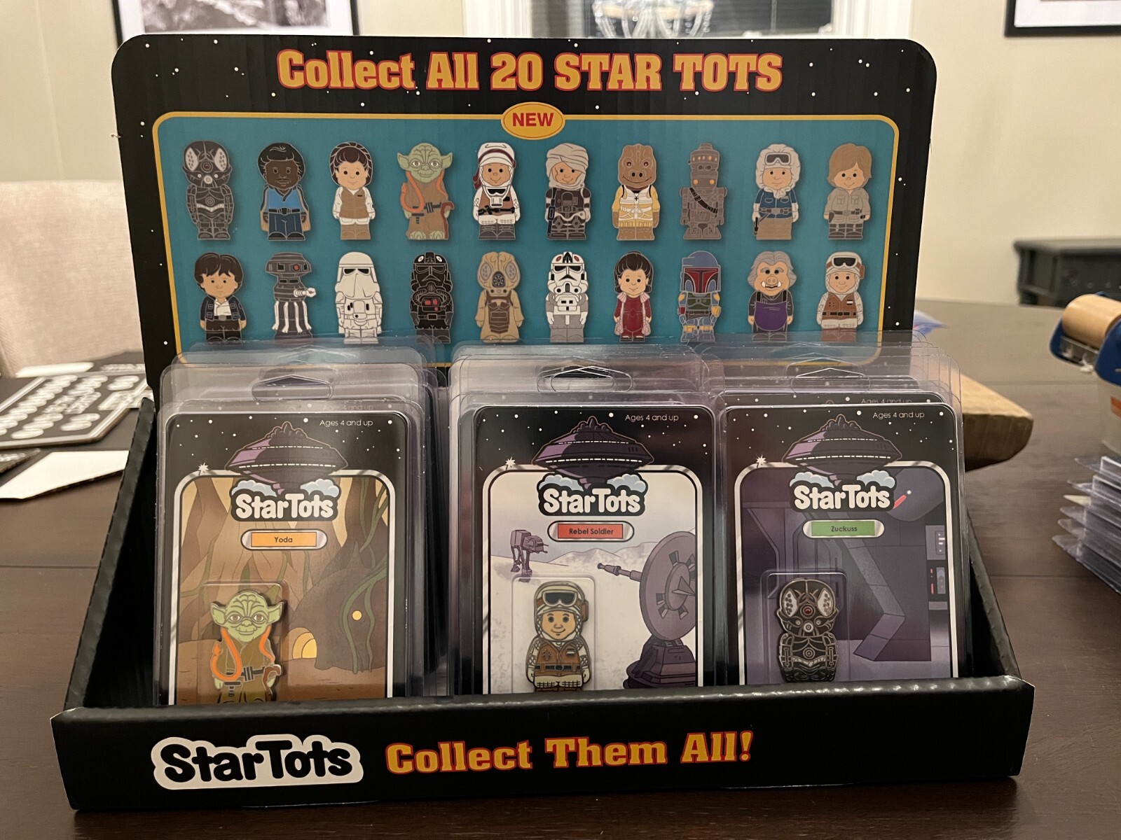 STAR WARS Celebration 2015 Anaheim STAR TOTS Full 20 Set + Store Display Box