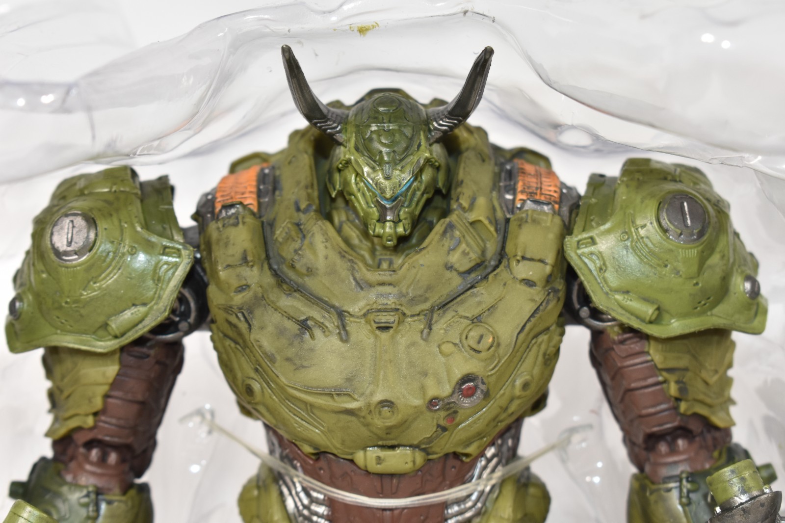 McFarlane Doom Slayer Mech Suit The Dark Ages 12&Prime; DAMAGED BOX – READ