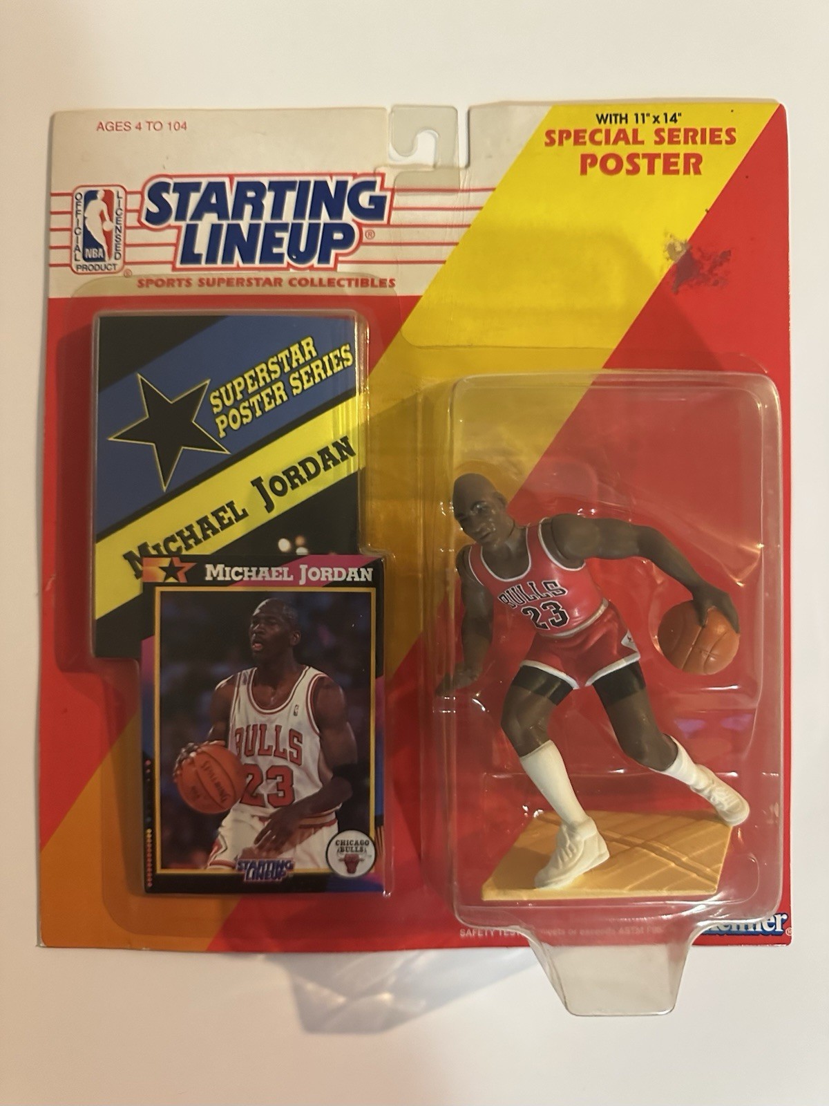 1992 Michael Jordan Starting Lineup Figure, Card & Poster Factory Sealed
