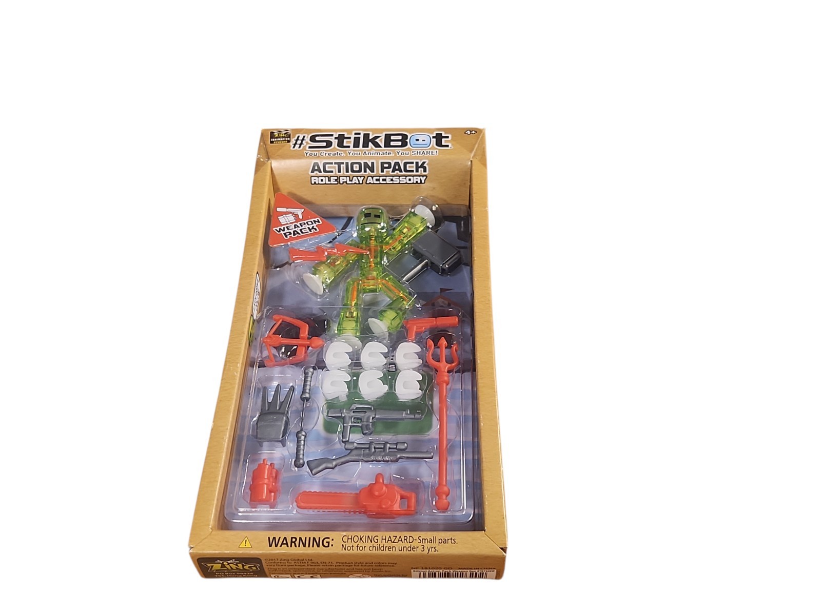 Stikbot Action Pack Role Play Accessories Life Styling Green Figure NEW Sealed
