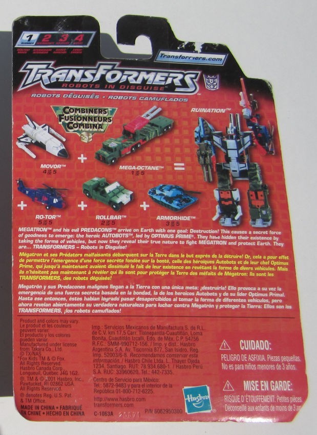 Transformers ARMORHIDE Robots In Disguise Ruination Combiners 2001 Hasbro NEW