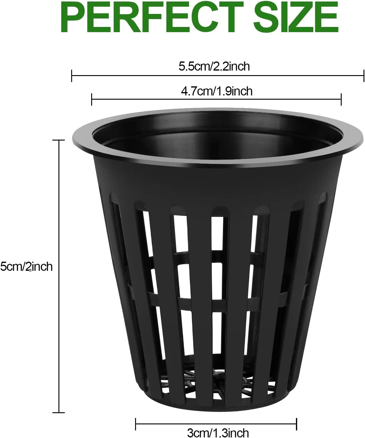 50PCS 2 inch Net Pots, Hydroponics Cup, Net Cups for Indoor or Outdoor Growing