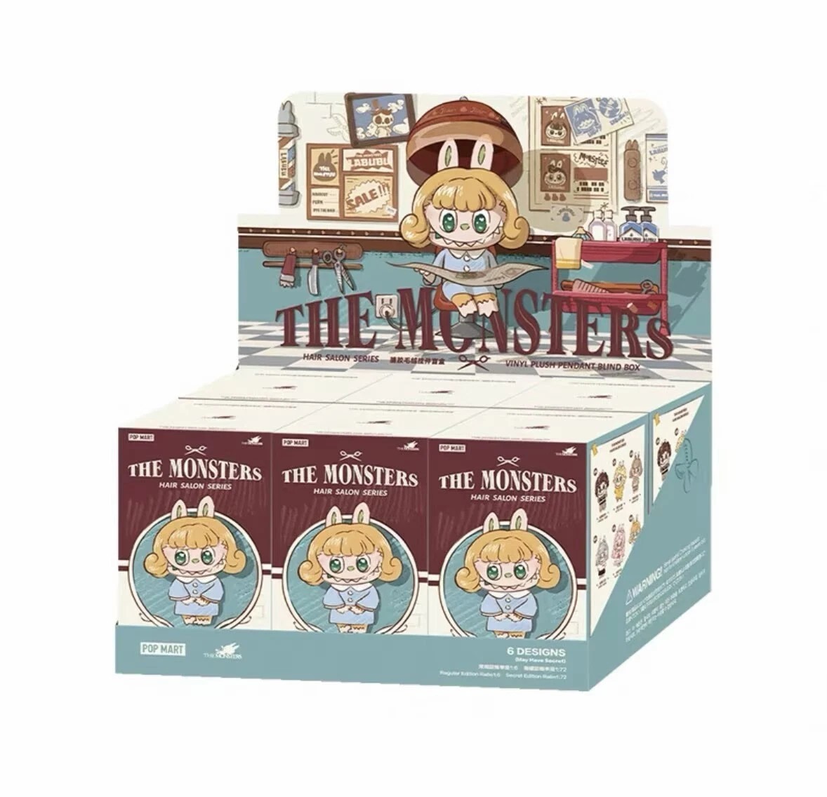 One Set Authentic The Monsters Hair Salon Series Vinyl Pendant Blind Box Sealed