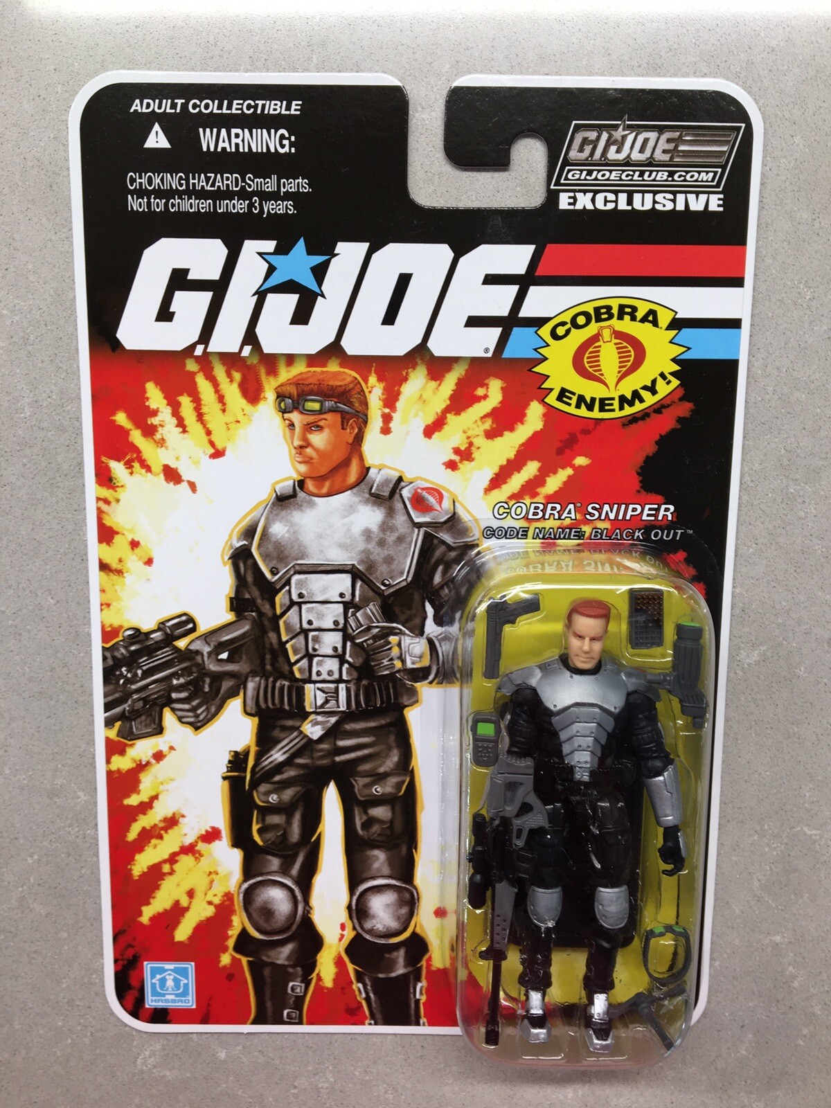 G.I. Joe Collectors Club exclusive FSS 1-13 COBRA SNIPER Code Name BLACK OUT