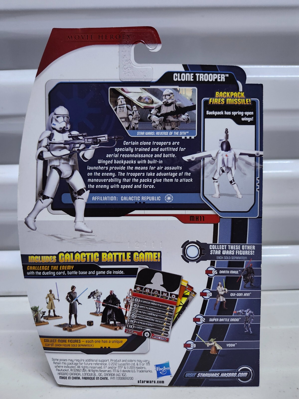 Clone Trooper MH11 STAR WARS Movie Heroes Disney Hasbro 2012 MOC NEW D1