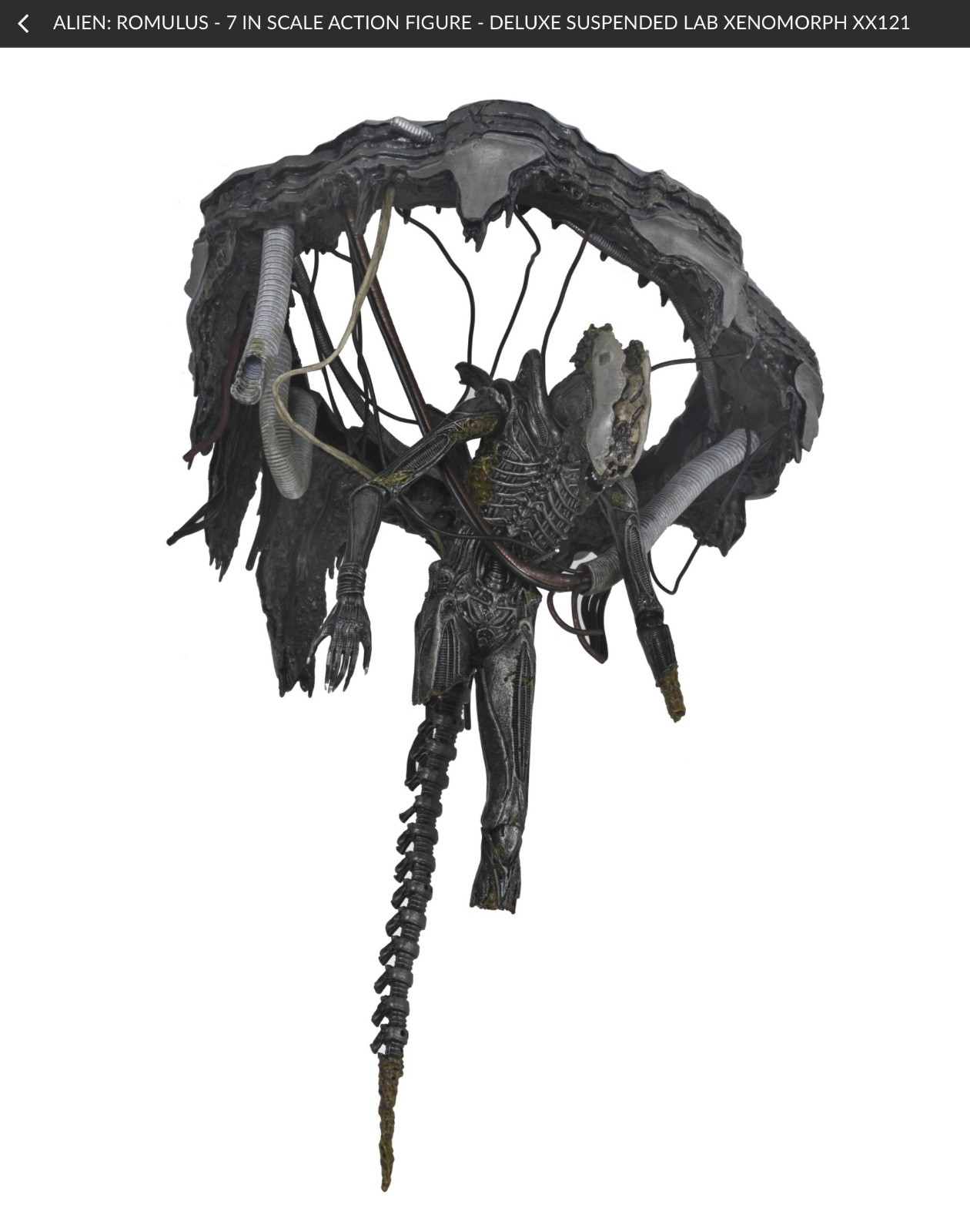 NECA ALIEN ROMULUS FIGURE Suspended Lab Xenomorph