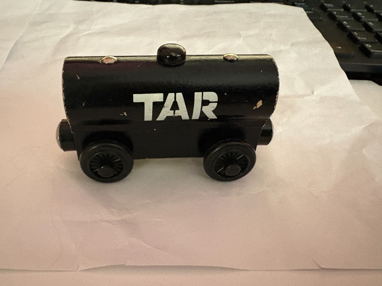 1998 Authentic Learning Curve Britt Allcroft Wooden Thomas Train Tar Tanker!