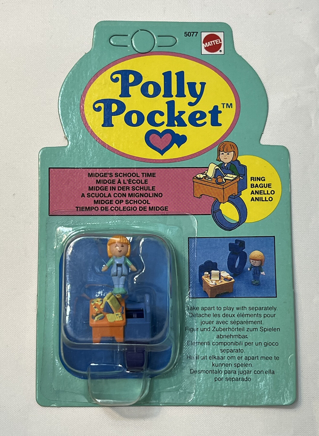 Vintage Bluebird Polly Pocket Midge’s School Time MOC Unopened 1992