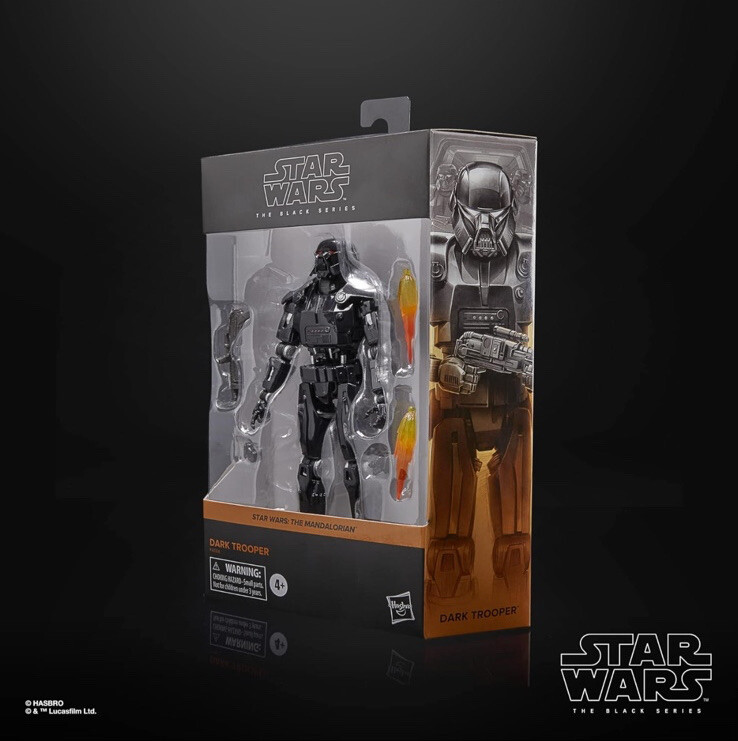 HASBRO STAR WARS THE BLACK SERIES THE MANDALORIAN DARK TROOPER DELUXE 6&Prime; FIGURE