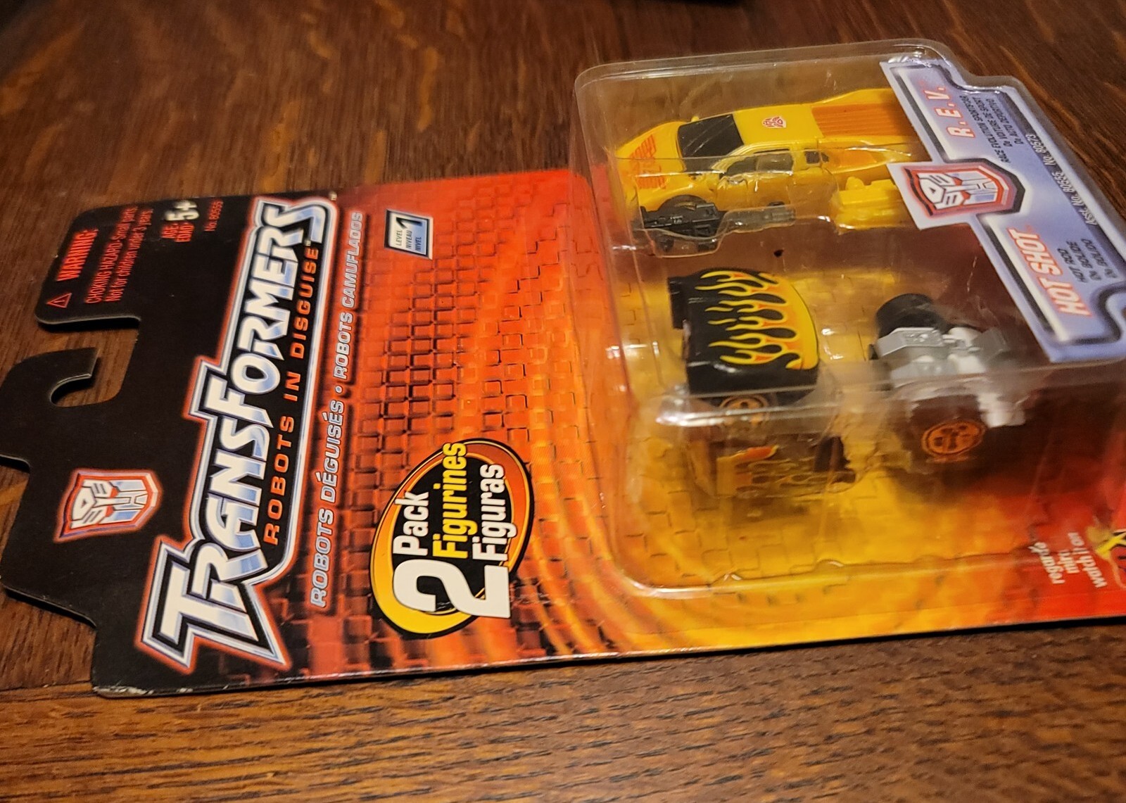 2001 Transformers RID Hot Shot and R.E.V. 2 Pack Figures Sealed