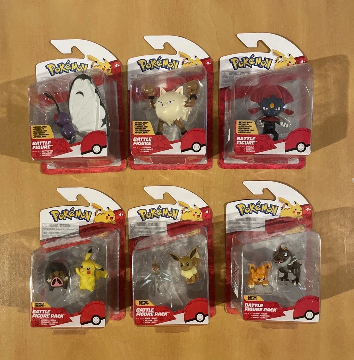 Pokémon Battle Figures Wave 17 Complete; Primeape, Butterfree, Eevee, & Others