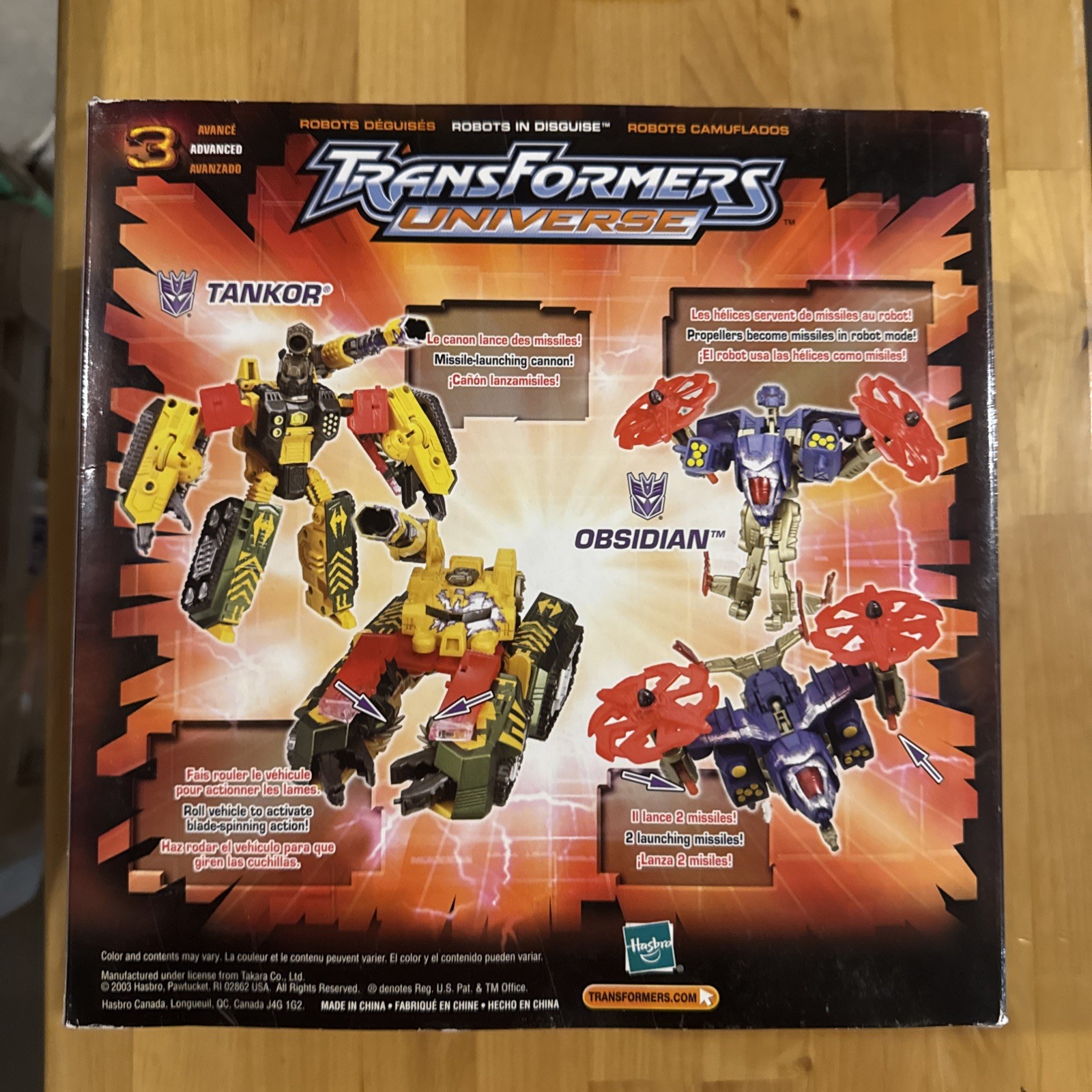 Transformers Universe Tankor & Obsidian 2003 & NIB Sealed