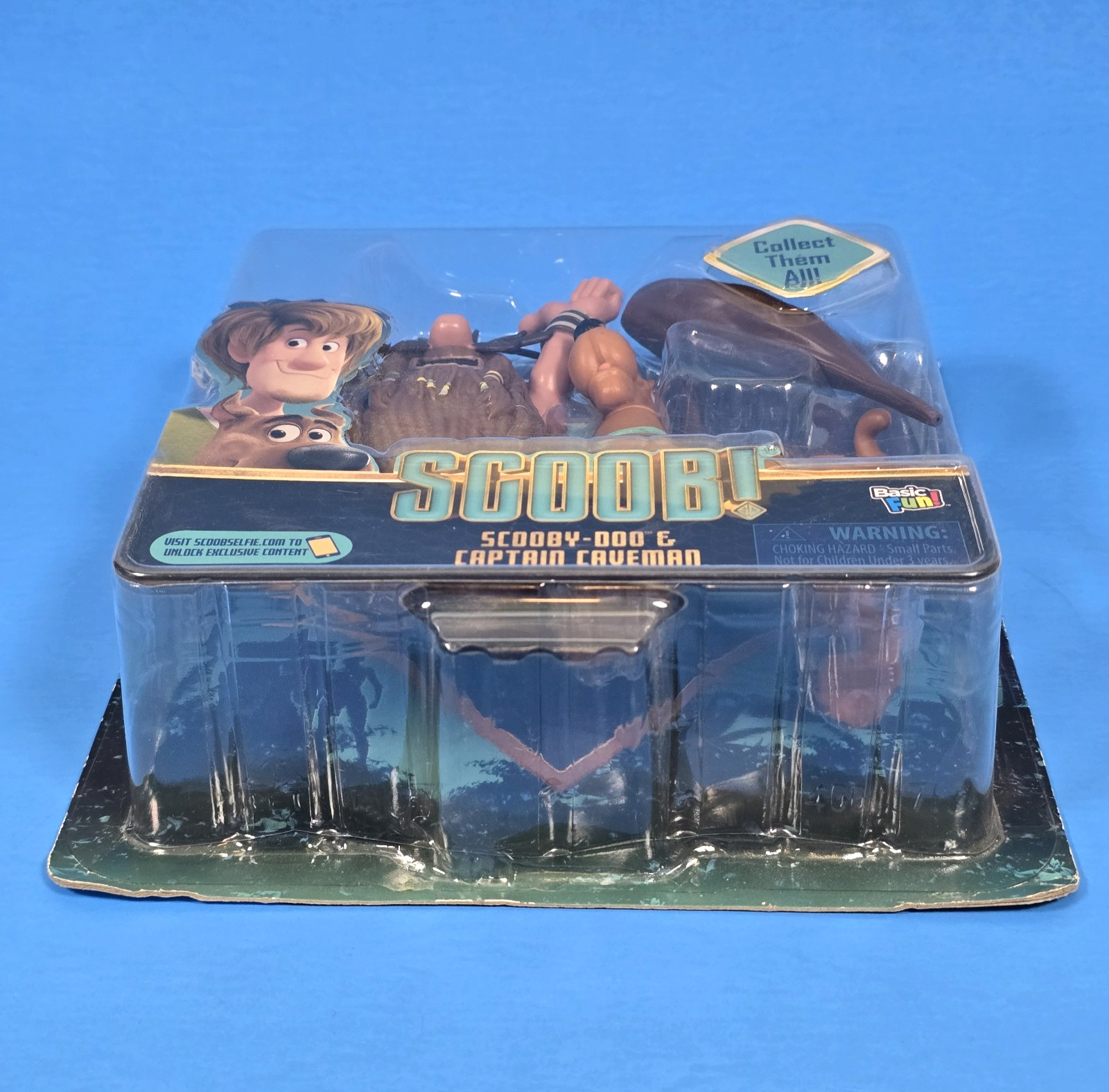 SCOOB SCOOBY-DOO & CAPTAIN CAVEMEN ACTION FIGURE 2 PACK SET 2019 BASIC FUN MIP