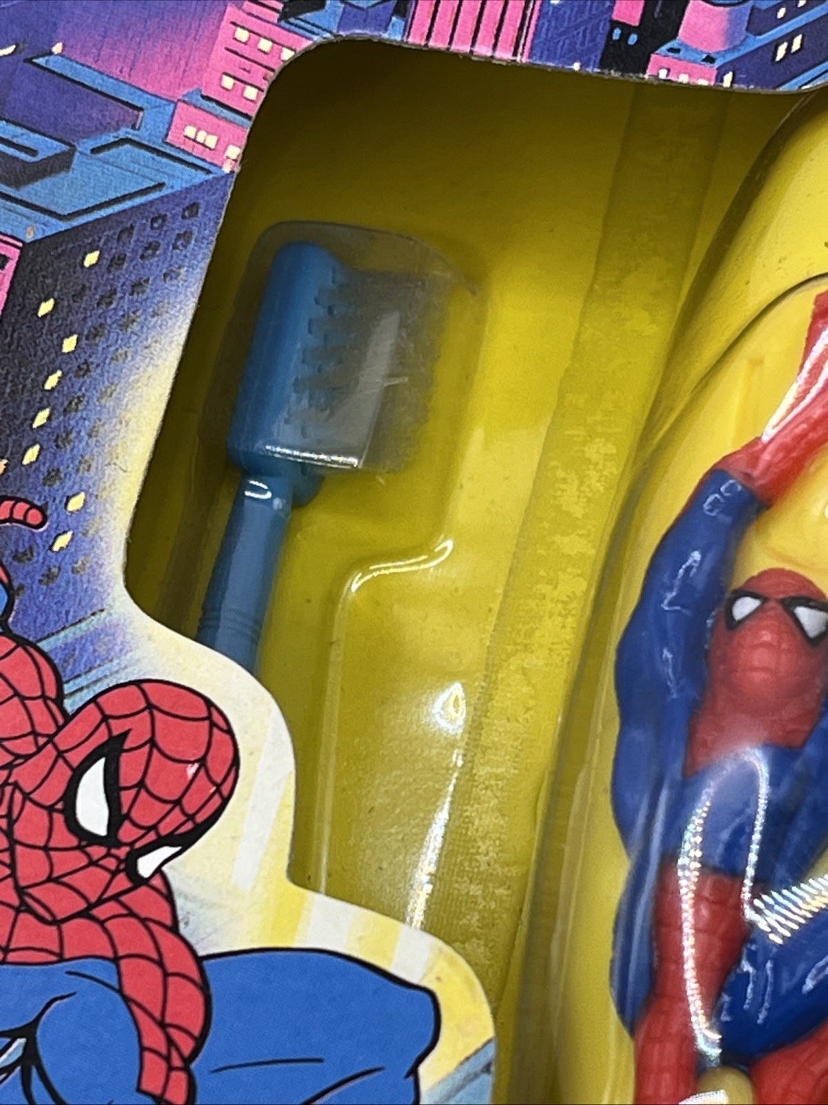 Spider-Man 1995 Battery Powered Toothbrush Marvel Comics Janex NIB