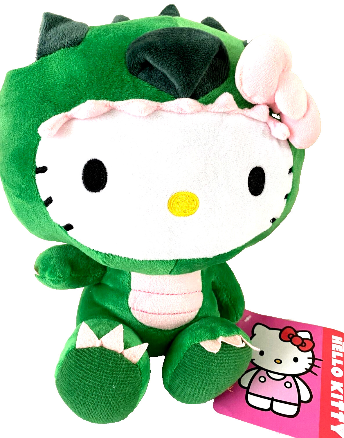 Hello Kitty Plush Toy Green Dragon 10 inches tall. Sanrio Official. NWT.