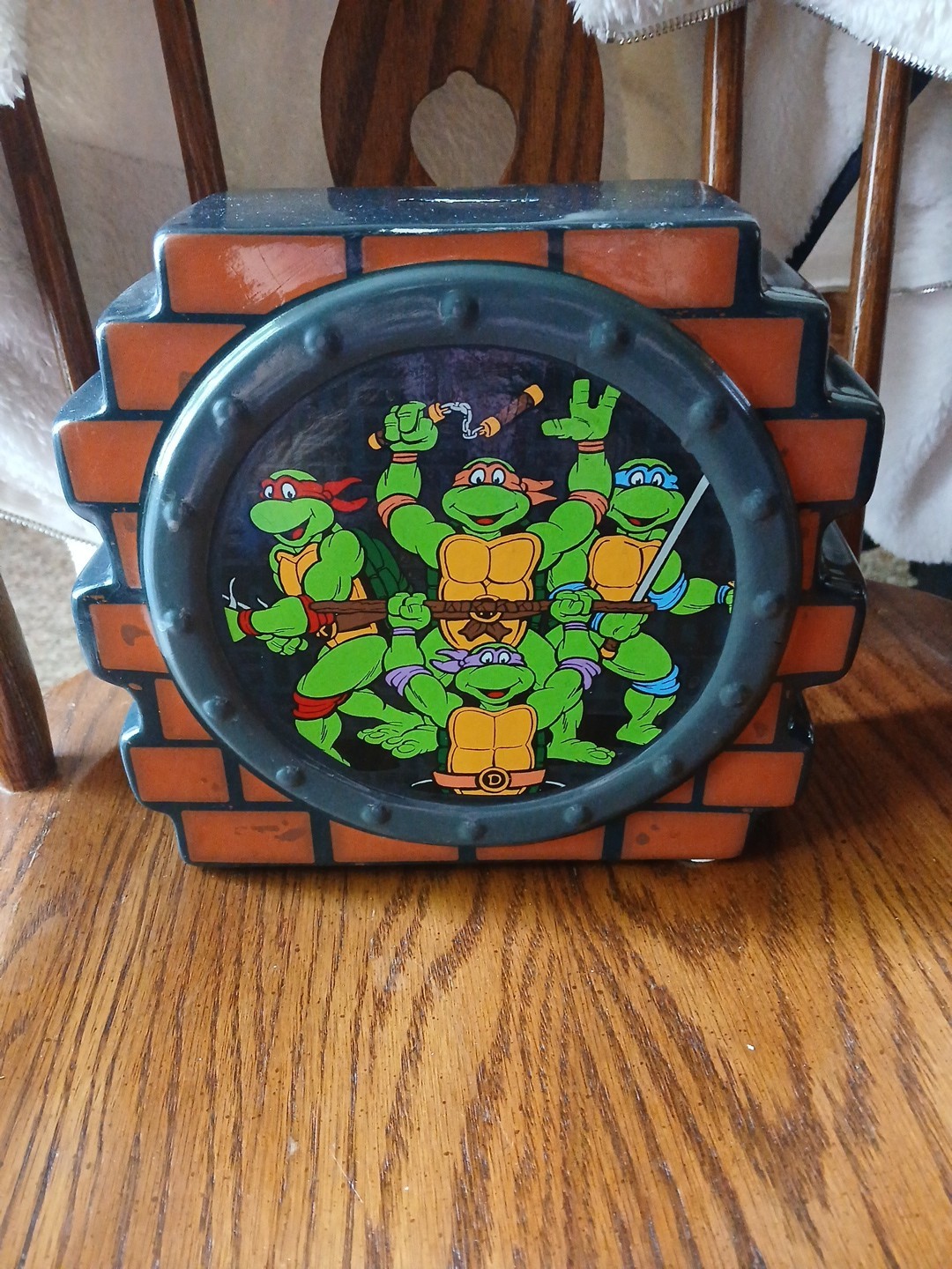Rare TEENAGE MUTANT NINJA TURTLES CERAMIC ORIGINAL TURTLES Tmnt Piggy Bank B1