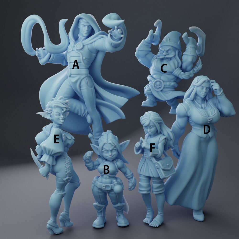 Twin Goddess Miniatures Oaken Hollow Minis Wargaming D&D DnD 3D Printed Figures