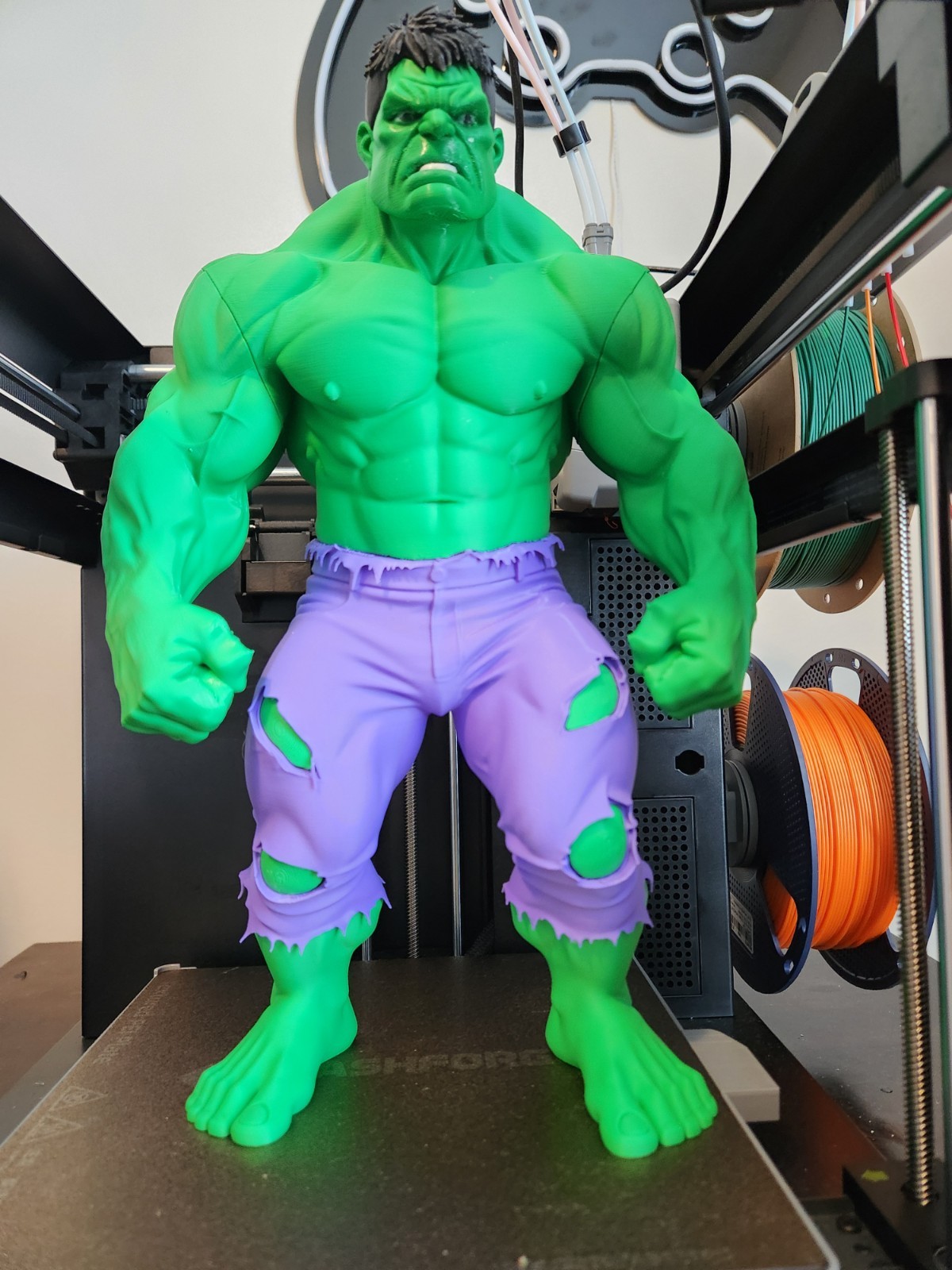 Large 14&Prime; Tall Hulk 3d Printed Fan Art