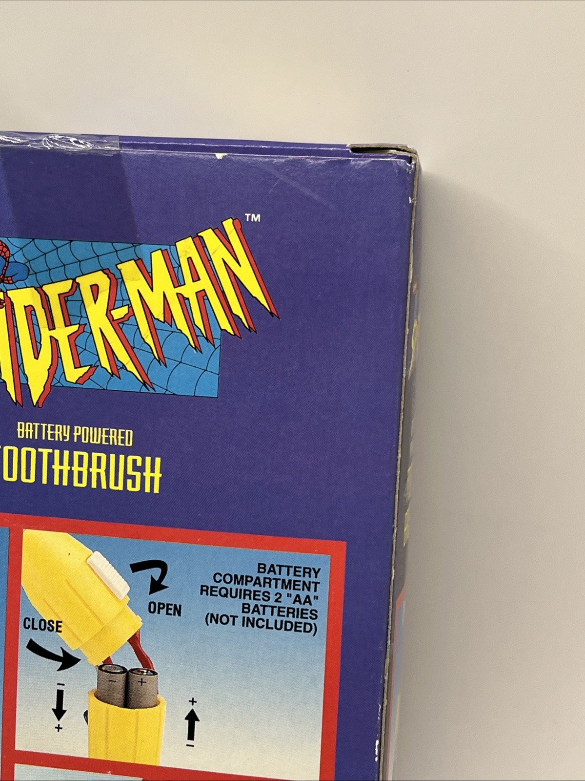 Spider-Man 1995 Battery Powered Toothbrush Marvel Comics Janex NIB