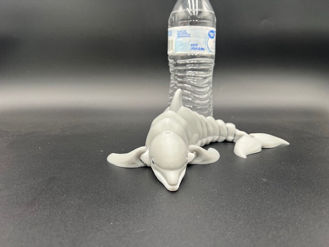 D Printed Flexi Dolphin by KeKreations3D – Articulated Ocean Animal Figure – Gra