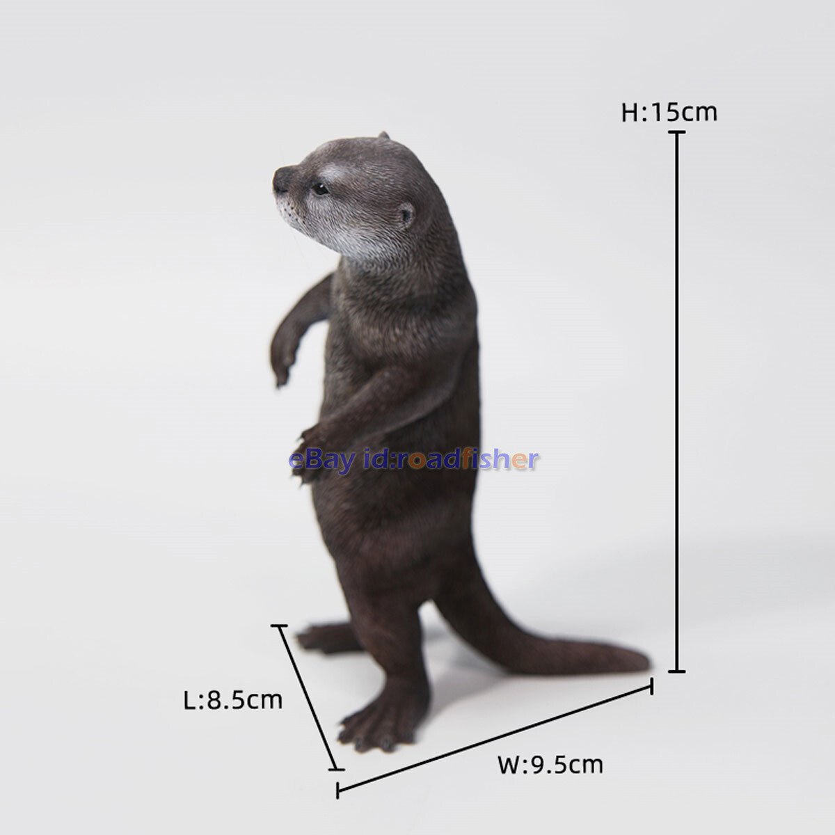 JXK 1/6 Scale Eurasian River Otter Model Animal Figure Scene Decor Kids Toy