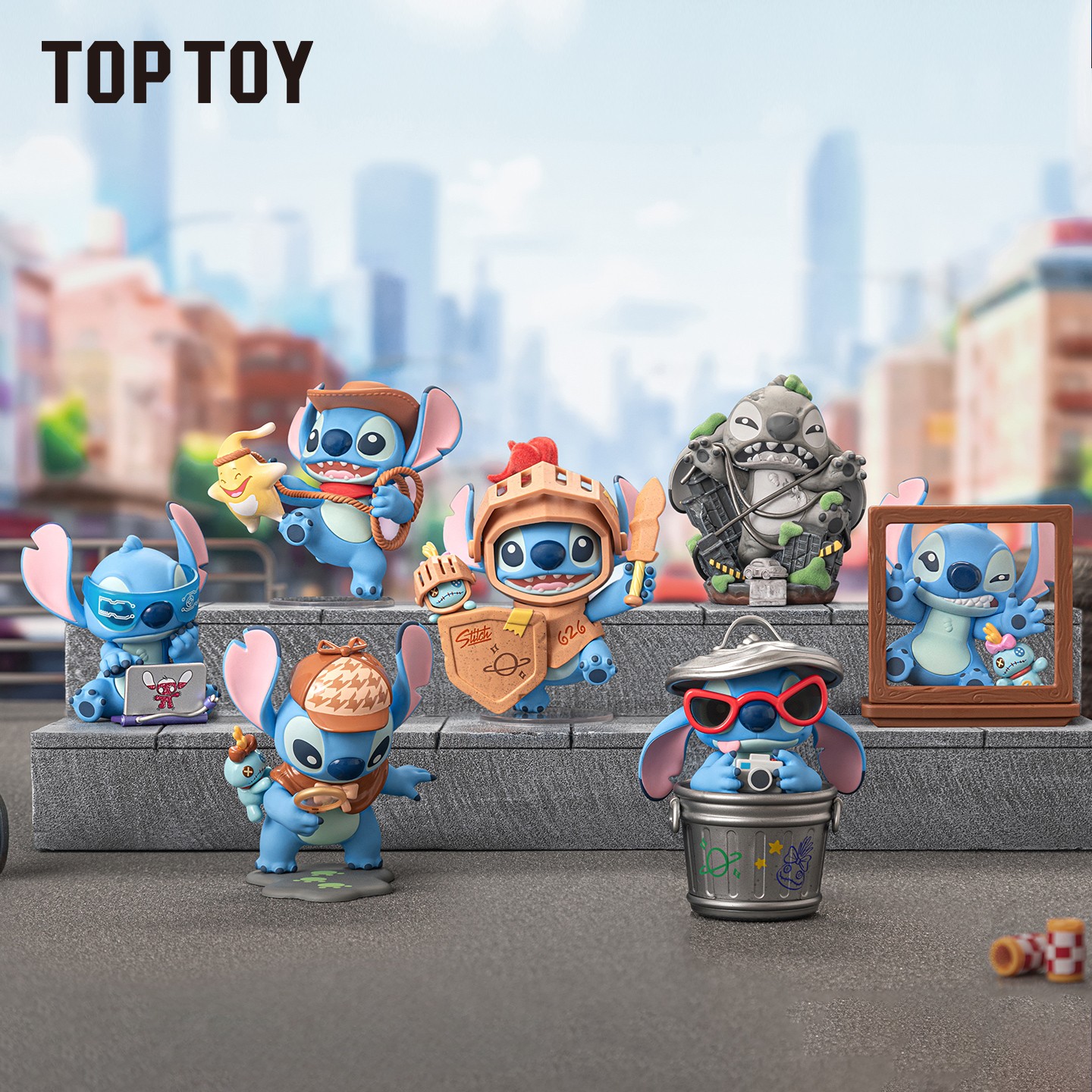TOPTOY Disney Stitch City Adventure Series Blind Box Figure Brand New Toy NEW