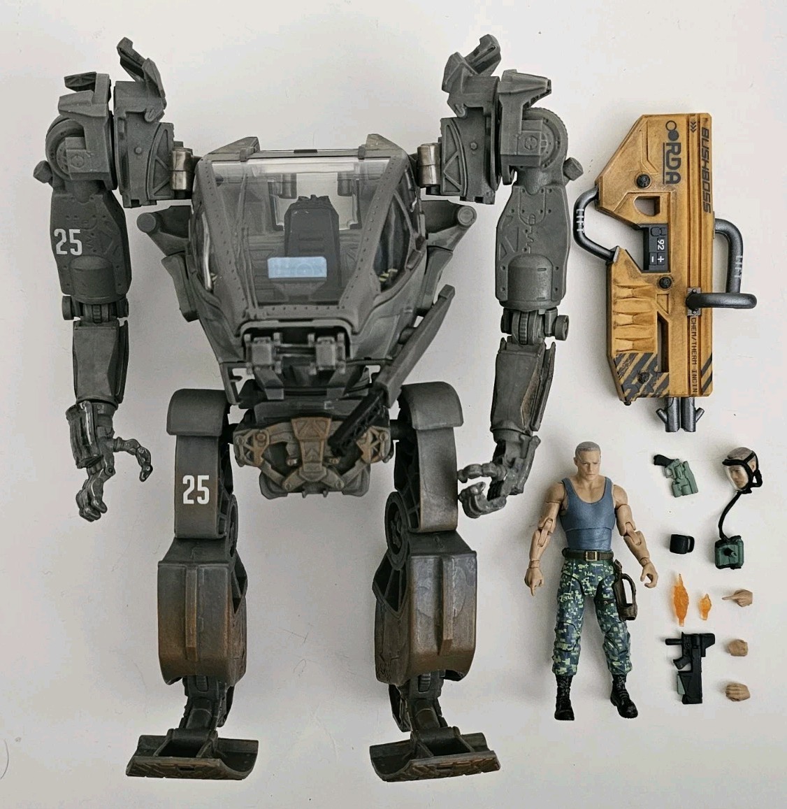 Loose Avatar Mcfarlane Way of Water AMP suit Miles Quaritch figures 3.75&Prime; scale