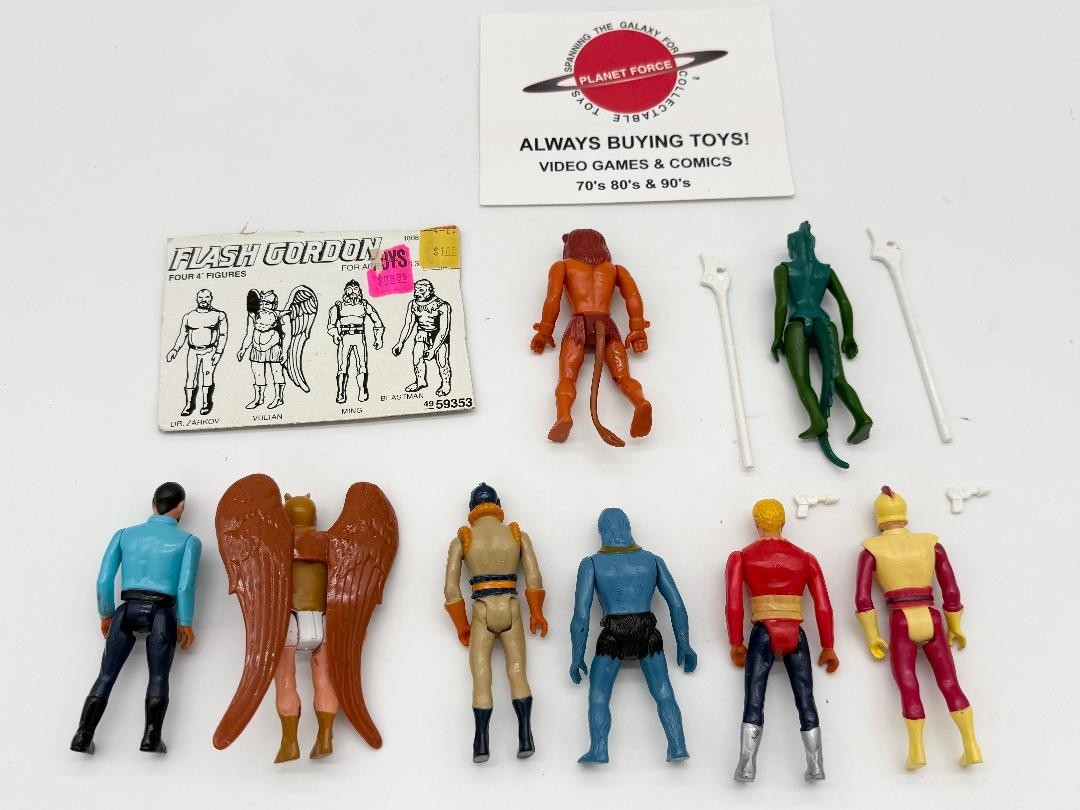 1979 Flash Gordon Complete 8 Figure Set Vintage Mattel Vultan Thun Beast Lizard