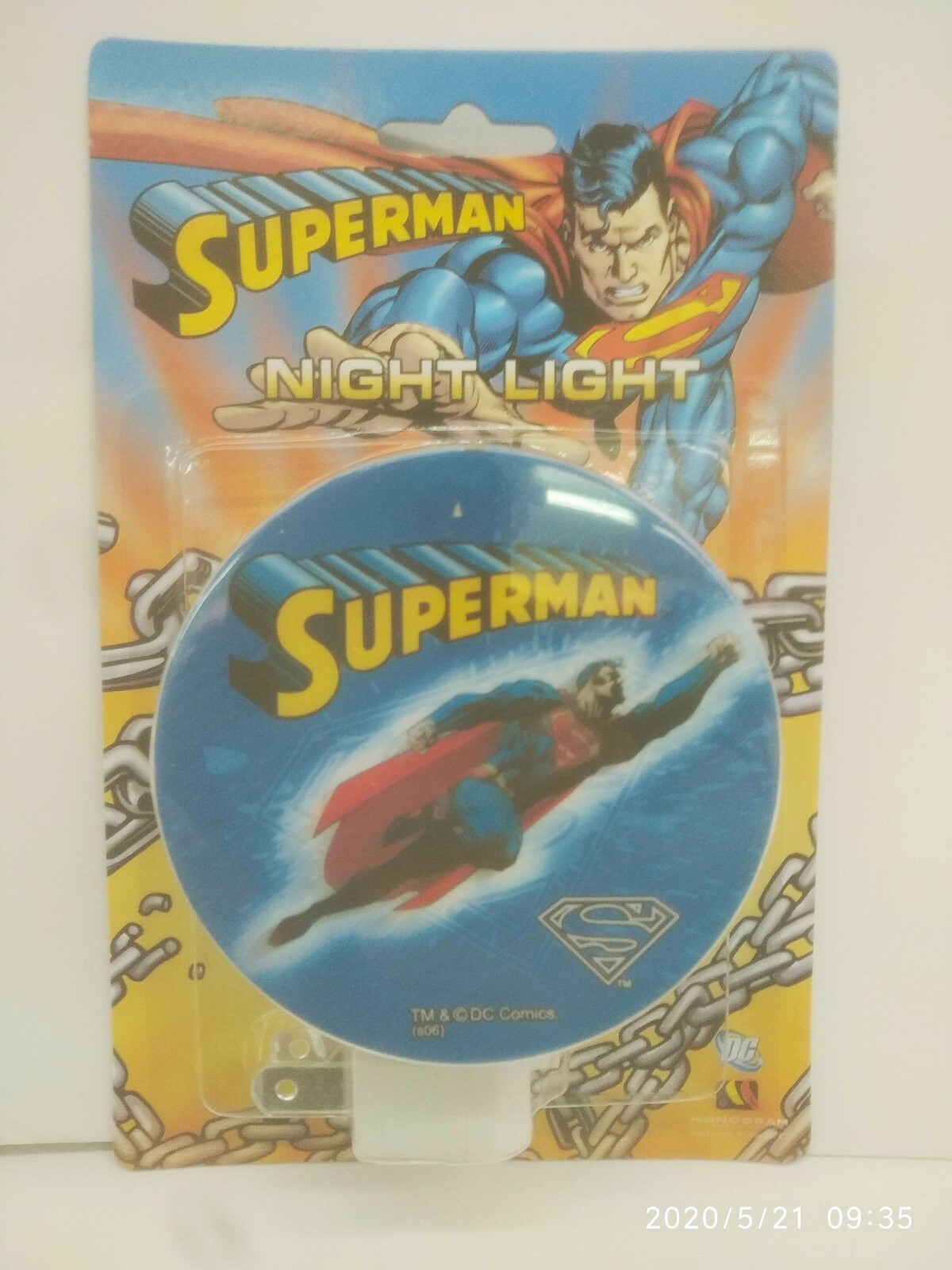 WARNER BROS SUPERHERO SUPERMAN ROOM NIGHT LIGHT FOR KID 100% ORIGINAL MUST L@@K