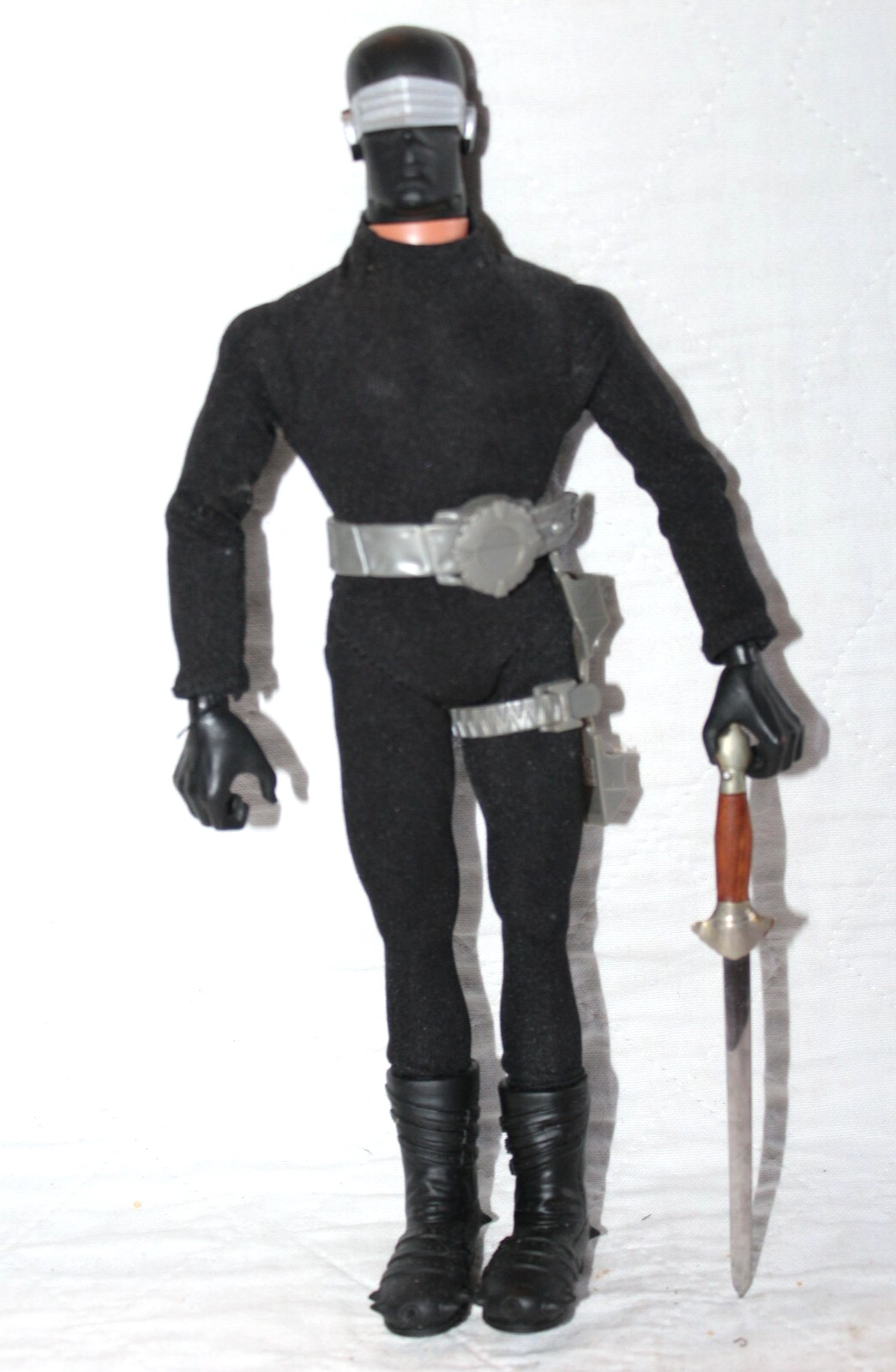 GI JOE ADVENTURE Villains SNAKE EYES SOLDIER 12&Prime; Vtg FIGURINE CUSTOM #345
