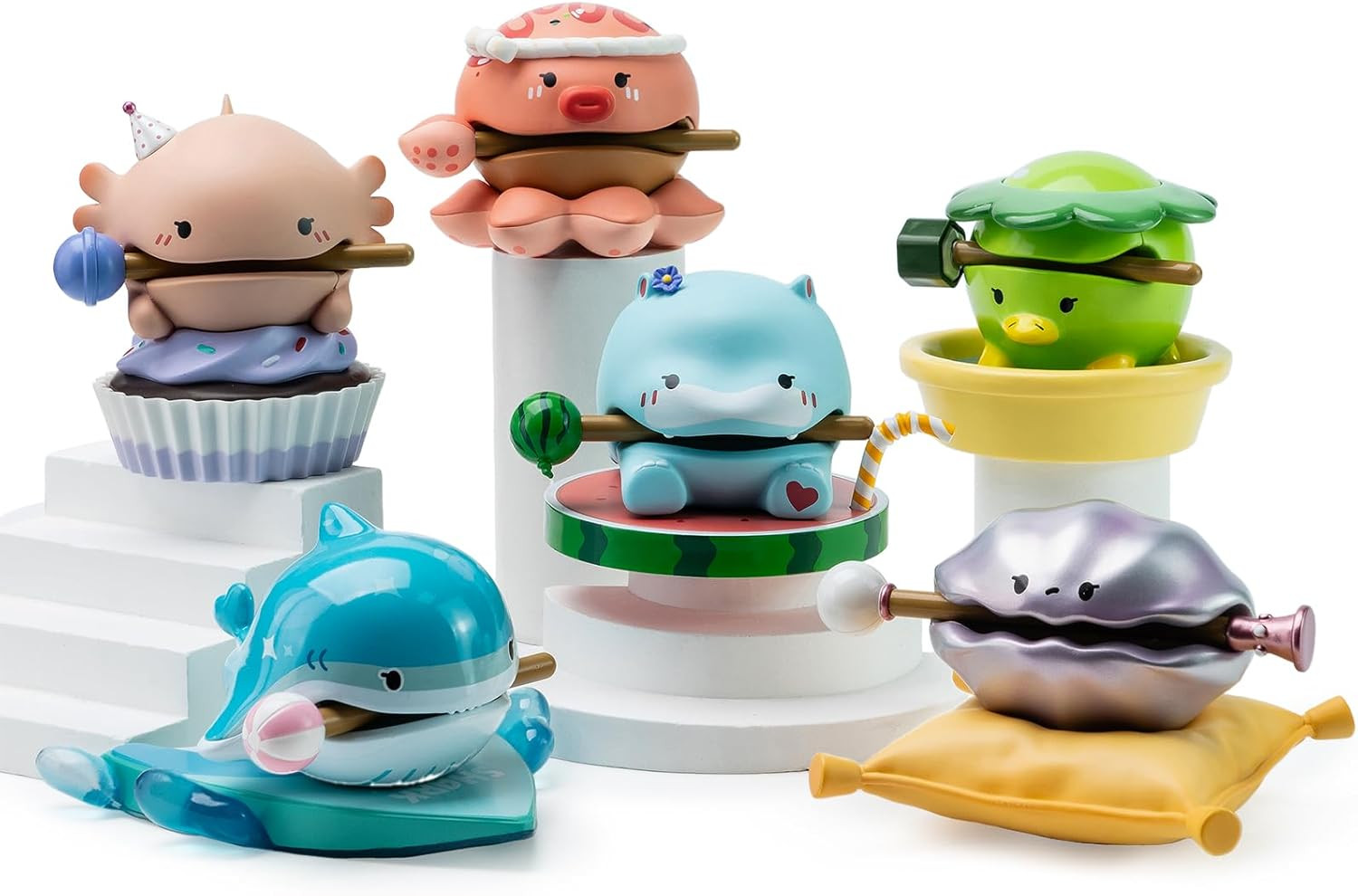 Lucky Wooden Fish Series 1PC Blind Box Random Design Cute Figures Collectible T
